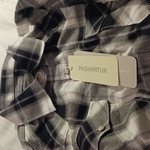 NWT Woman's Pashartuk Plaid western style shirt sz s